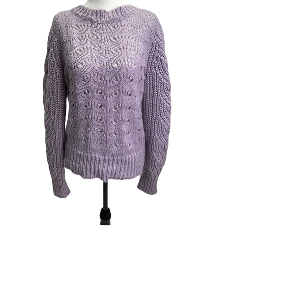 ADY P Mauve Pullover Knit Long Sleeve Sweater Size S - Picture 3 of 11